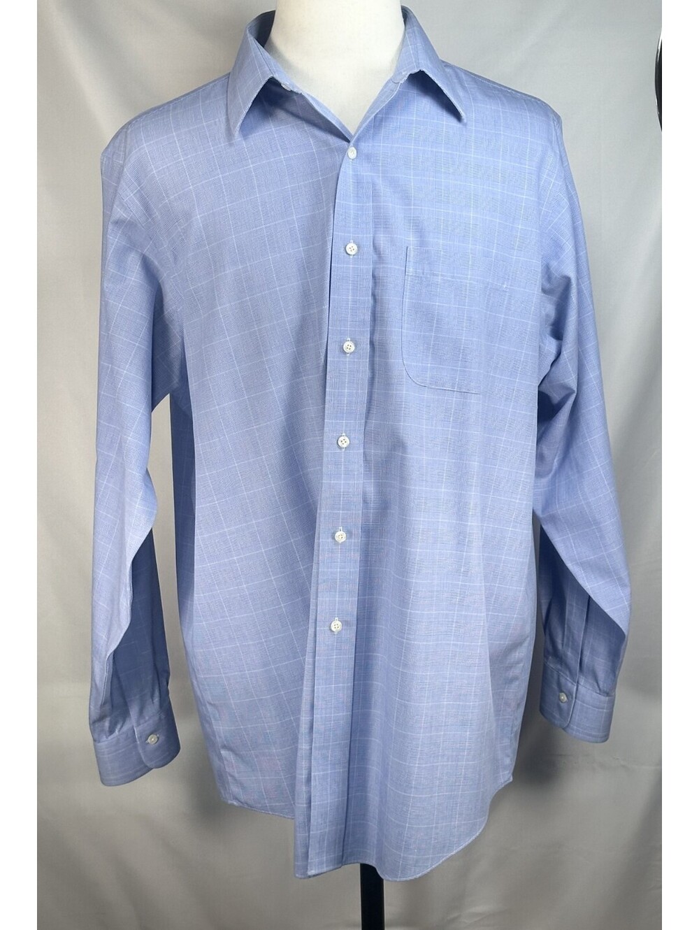 Brooks Brothers No Iron Traditional Button Up Blue Mens L
